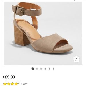 New- Megan Microsuede Quarter Strap Heeled Pump